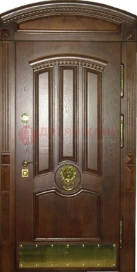 Хорошая стальная арочная дверь с декоративным элементом ДА-23 в Сертолово