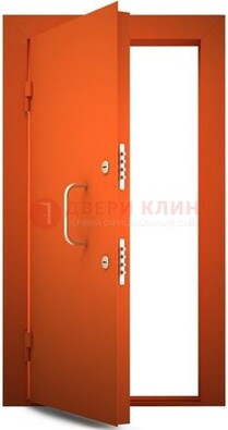 Оранжевая стальная бронированная дверь с нитроэмалью ДБ-2 в Сертолово