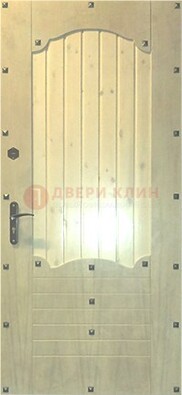 Белая железная дверь с евровагонкой ДЕ-9 в Сертолово