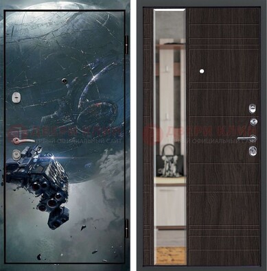 Железная дверь с фотопечатью космической фантастики ДФ-51 в Сертолово