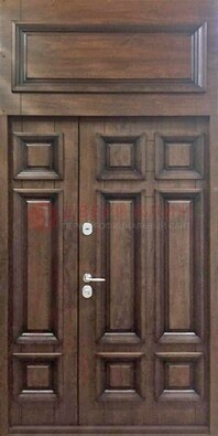 Классическая входная дверь с верхней фрамугой ДФГ-15 в Сертолово