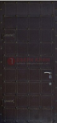 Черная железная дверь с ковкой ДК-5 для офиса в Сертолово