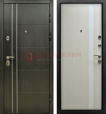 Морозостойкая темная металлическая дверь с МДФ ДМ-164 в Балашихе