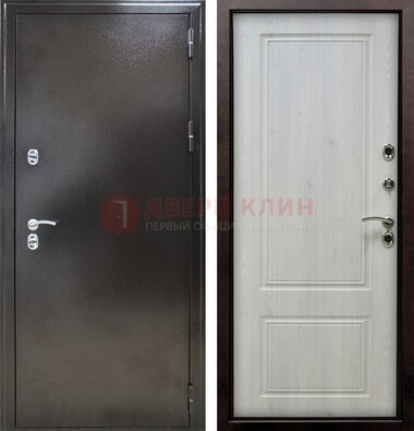 Коричневая железная дверь с МДФ ДМ-170 в Самаре