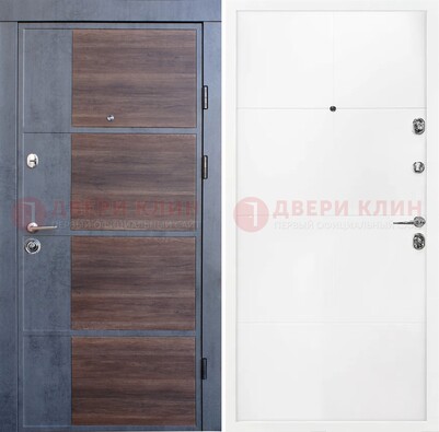 Темная металлическая дверь с резьбой и МДФ ДМ-197 в Сертолово