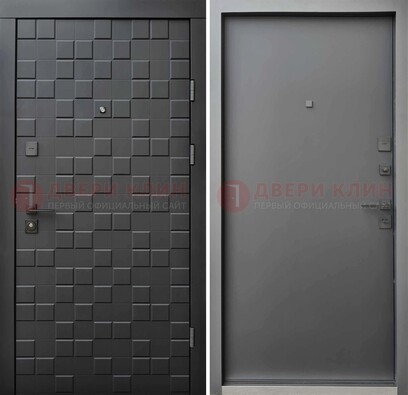 Темная стальная филенчатая дверь с МДФ ДМ-221 в Сертолово
