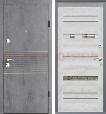Входная железная дверь c филенчатой МДФ Орех тисненый ДМ-262 в Сертолово