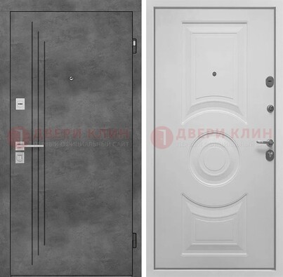 Металлическая коричневая дверь с МДФ Махагон внутри ДМ-287 в Сертолово