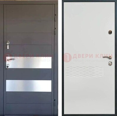 Металлическая дверь МДФ темная и светлая ДМ-420 в Сертолово