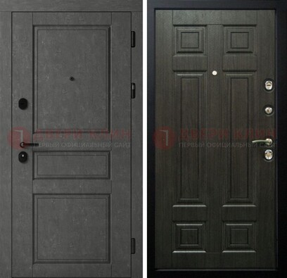 Серая стальная дверь с классическими МДФ ДМ-456 в Сертолово