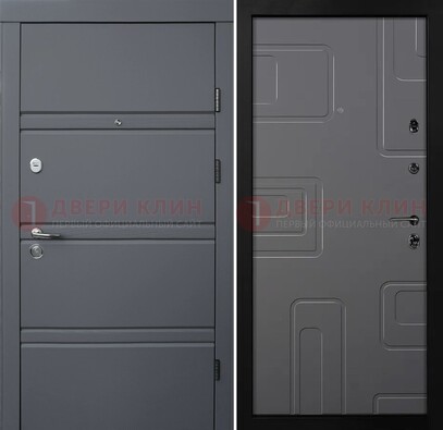 Серая металлическая дверь с МДФ в квартиру ДМ-485 в Сертолово