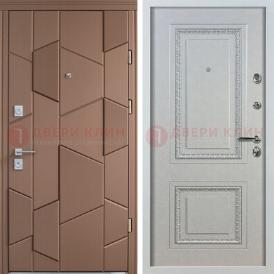 Квартирная стальная дверь с разными панелями МДФ ДМ-496 в Сертолово