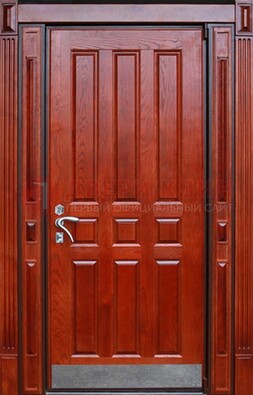 Красная входная дверь для улицы с МДФ ДМ-532 в Сертолово