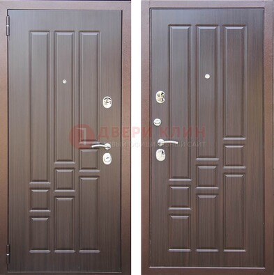 Теплая металлическая дверь с МДФ с двух сторон ДМ-80 в Сертолово