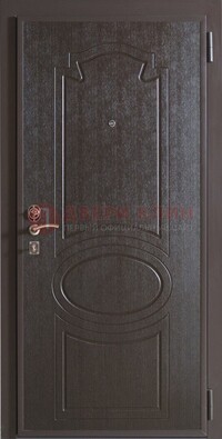 Темная металлическая дверь с МДФ ДМ-88 для частного дома в Сертолово