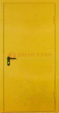 Желтая железная дверь с нитроэмалью ДН-5 в Сертолово