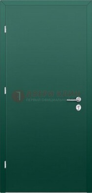Зеленая стальная дверь с нитроэмалью ДН-6 в Сертолово