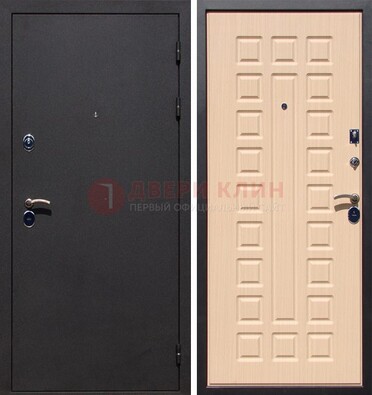 Черная стальная дверь с порошковым окрасом МДФ внутри ДП-102 в Сертолово