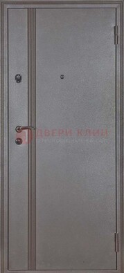Коричневая металлическая дверь с порошковым напылением ДП-132 в Сертолово
