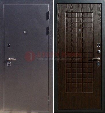 Серая металлическая дверь с порошковым напылением ДП-153 в Сертолово