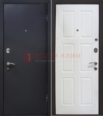 Черная металлическая дверь с порошковым покрытием ДП-193 в Сертолово