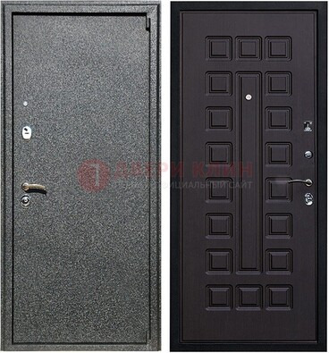 Черная стальная дверь с порошковым покрытием ДП-196 в Сертолово