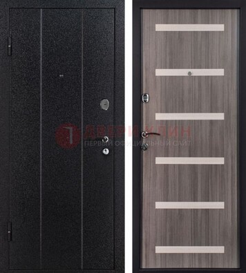 Черная стальная дверь с порошковым окрасом ДП-199 в Сертолово