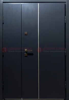 Темная металлическая дверь с порошковым покрытием ДП-220 в Сертолово