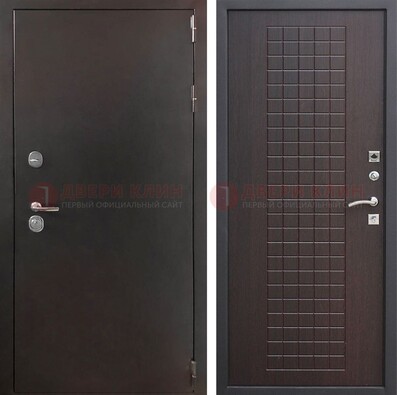 Черная железная дверь с порошковым покрытием ДП-222 в Сертолово