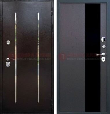 Стальная дверь с порошковым напылением с МДФ и стеклом ДП-230 в Сертолово