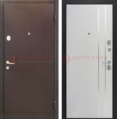 Входная дверь с порошковым покрытием с МДФ с молдингами ДП-232 в Сертолово