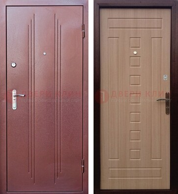 Стальная дверь с порошковым напыление цвета медный антик ДП-249 в Ульяновске