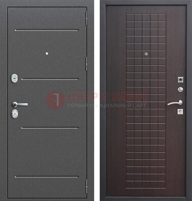 Металлическая дверь с порошковым покрытием и МДФ Махагон ДП-254 в Сертолово