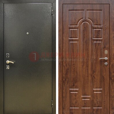 Металлическая дверь Темное серебро с порошковым покрытием и МДФ ДП-271 в Сертолово