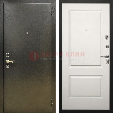 Металлическая темная дверь с порошковым напылением и классической МДФ ДП-298 в Сертолово
