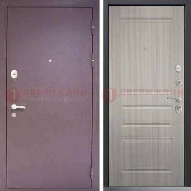 Темная стальная дверь с порошковым окрасом и МДФ ДП-310 в Кубинке