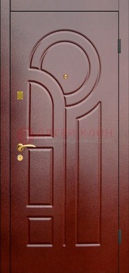 Красная металлическая дверь с порошковым окрасом ДП-57 в Сертолово
