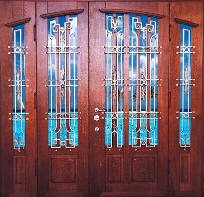 Парадная дверь со вставками из стекла ДПР-55 с шумоизоляцией в Сертолово