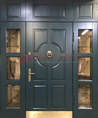 Стальная парадная дверь ДПР-64 со стеклопакетом в Сертолово