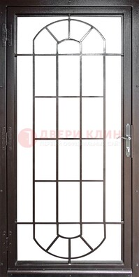 Темная металлическая решетчатая дверь ДР-22 в Сертолово