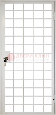 Белая металлическая решетчатая дверь ДР-2 в Сертолово