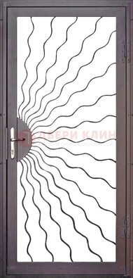 Коричневая железная решетчатая дверь ДР-8 в Сертолово
