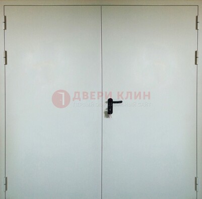 Белая металлическая техническая дверь ДТ-8 в Сертолово