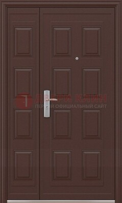 Коричневая железная тамбурная дверь ДТМ-37 в Сертолово