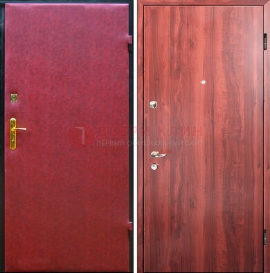 Красная входная дверь с винилискожей ДВ-30 в Сертолово