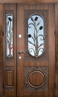 Железная дверь с виноритом и ковкой ДВТ-180 в Сертолово