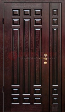 Коричневая металлическая дверь с виноритом ДВТ-20 в Сертолово