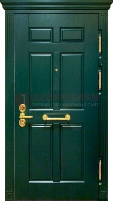 Классическая зеленая дверь с виноритом на улицу ДВТ-248 в Сертолово