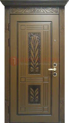 Металлическая дверь с виноритом и узором ДВТ-256 в Сертолово
