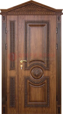 Узорная стальная дверь с виноритом для дома ДВТ-260 в Сертолово